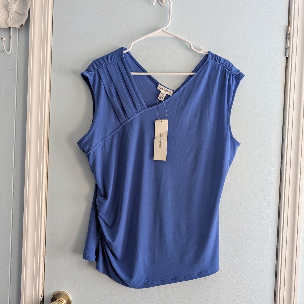 Calvin Klein New Women's Royal Blue Blouse